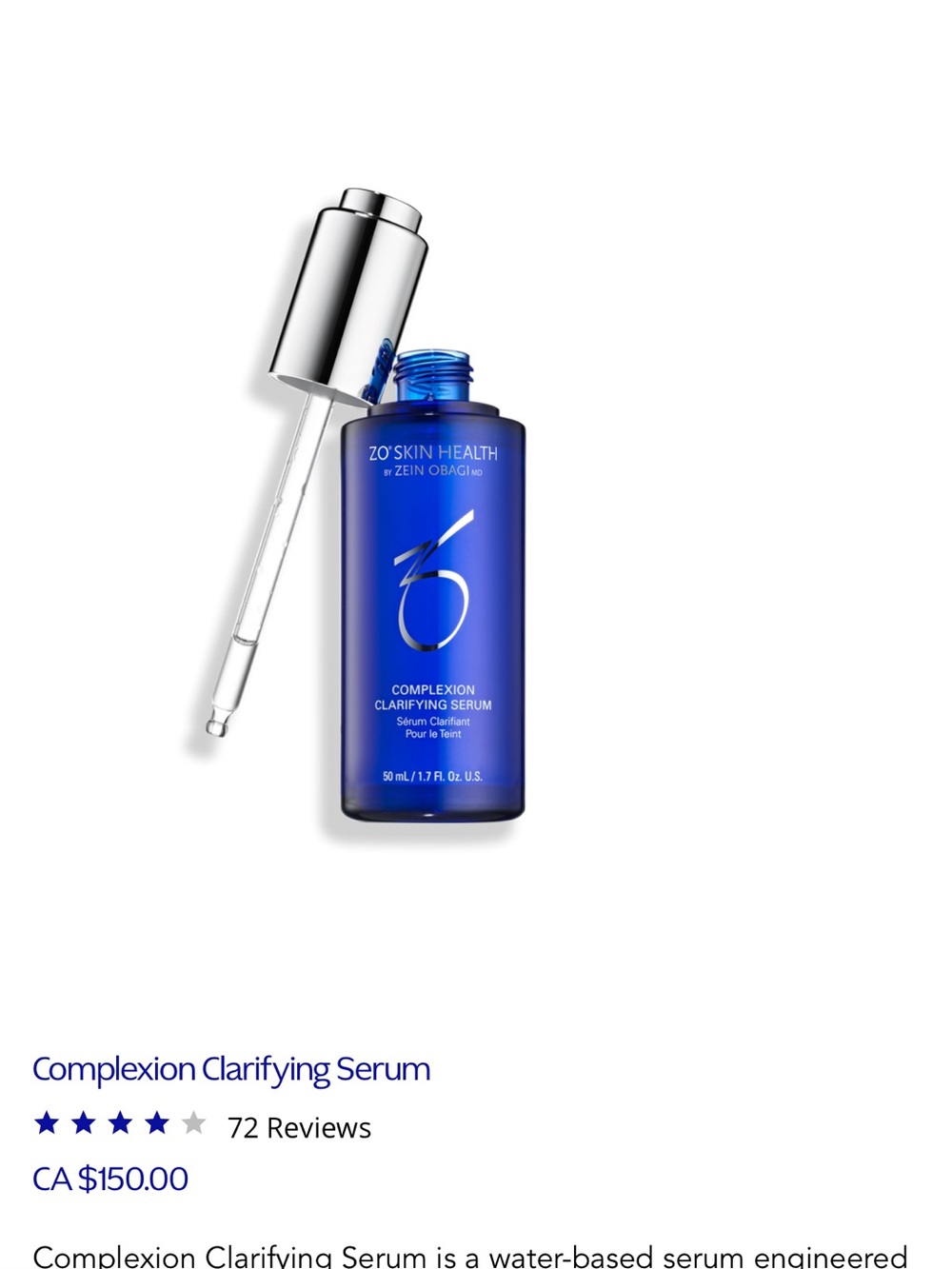 ZO Skin Health Complexion Clarifying Serum - Blue